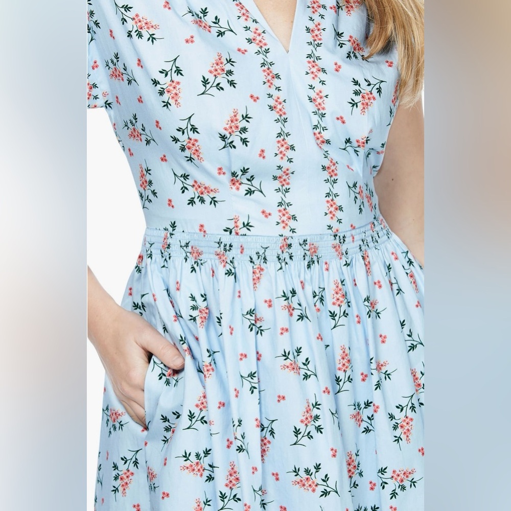 Gal Meets Glam Blue Floral Women’s Dress - Picture 6 of 7